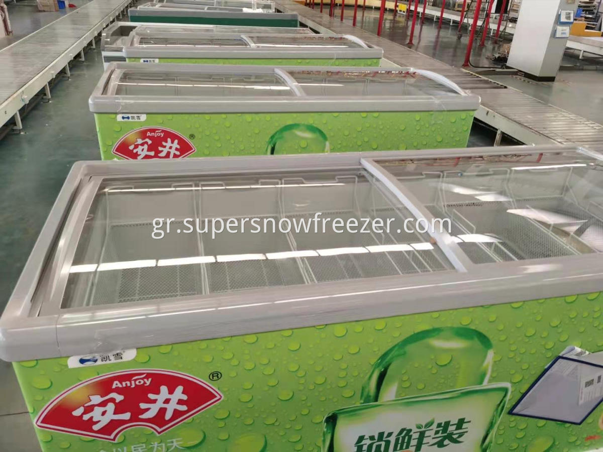 glass door display freezer
